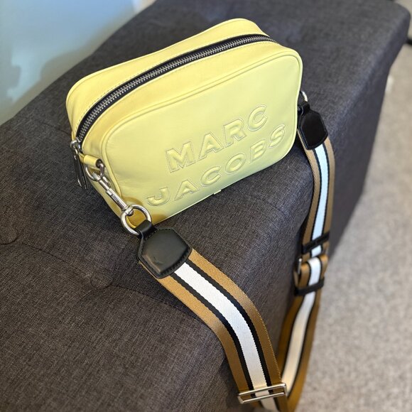 Marc Jacobs Flash Leather Shoulder Bag Lemon - Picture 5 of 14